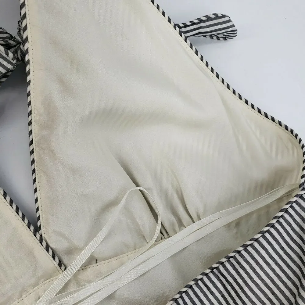 J. Crew‎ Dress White Black Pinstripe Pin Up